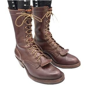 Nicks Contender Boots Mens 9D Brown Bullhide Vibram PNW Heritage Workwear